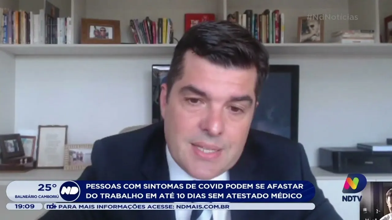 Pessoas com sintomas de Covid-19 podem se afastar do trabalho por 10 dias sem atestado médico