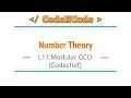 L11 Modular GCD Codechef Number Theory CodeNCode