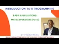R Programming Lecture-7 Matrix Operations