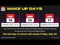 Lake Hamilton Calendar Update 2025-26 School Year