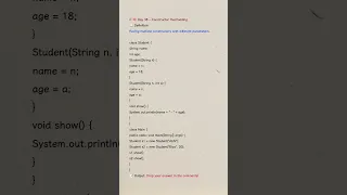 Constructor Overloading Same name different parameters