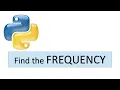 Python Tutorial 8 Program to find the frequency of character in string using Python