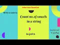 Count number of vowels in a string Explained in Tamil