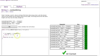 Codingbat - comboString Java
