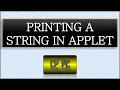 BlueJ Printing a string in APPLET Transistor World