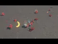 Spider-like robot game prototype Unity White bot vs red bots Untitled project