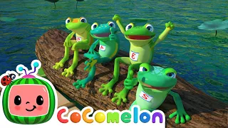Five Little Speckled Frogs CoComelon Animal Time Animal Nursery Rhymes 