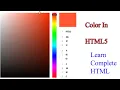 Color Background-color - HTML5 CSS3 tutorial in hindi