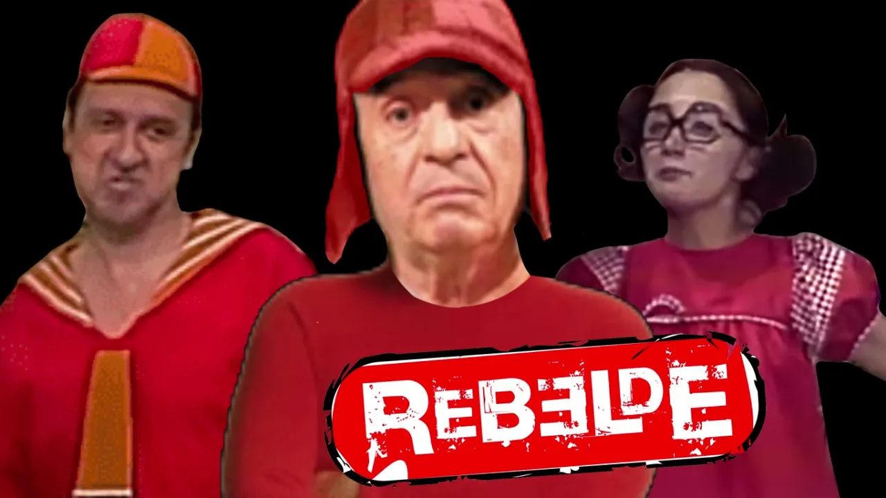 Chaves, Quico e Chiquinha cantando Rebelde (AI, IA cover)