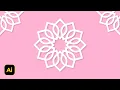 Create a Simple Mandala Design White Flower Adobe Illustrator Tutorials