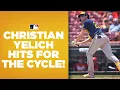 Re-re-re-cycle It s Christian Yelich s 3rd career cycle all against the Reds