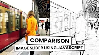 Image Comparison Slider using Html CSS Javascript