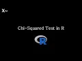 Chi squared test in R