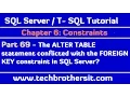 The ALTER TABLE statement conflicted with the FOREIGN KEY constraint in SQL Server-SQL Tutorial P69