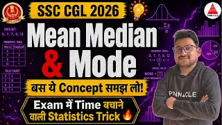 SSC CGL Maths 2026 II Mean, Median & Mode I Complete Concept + Short Tricks🔥