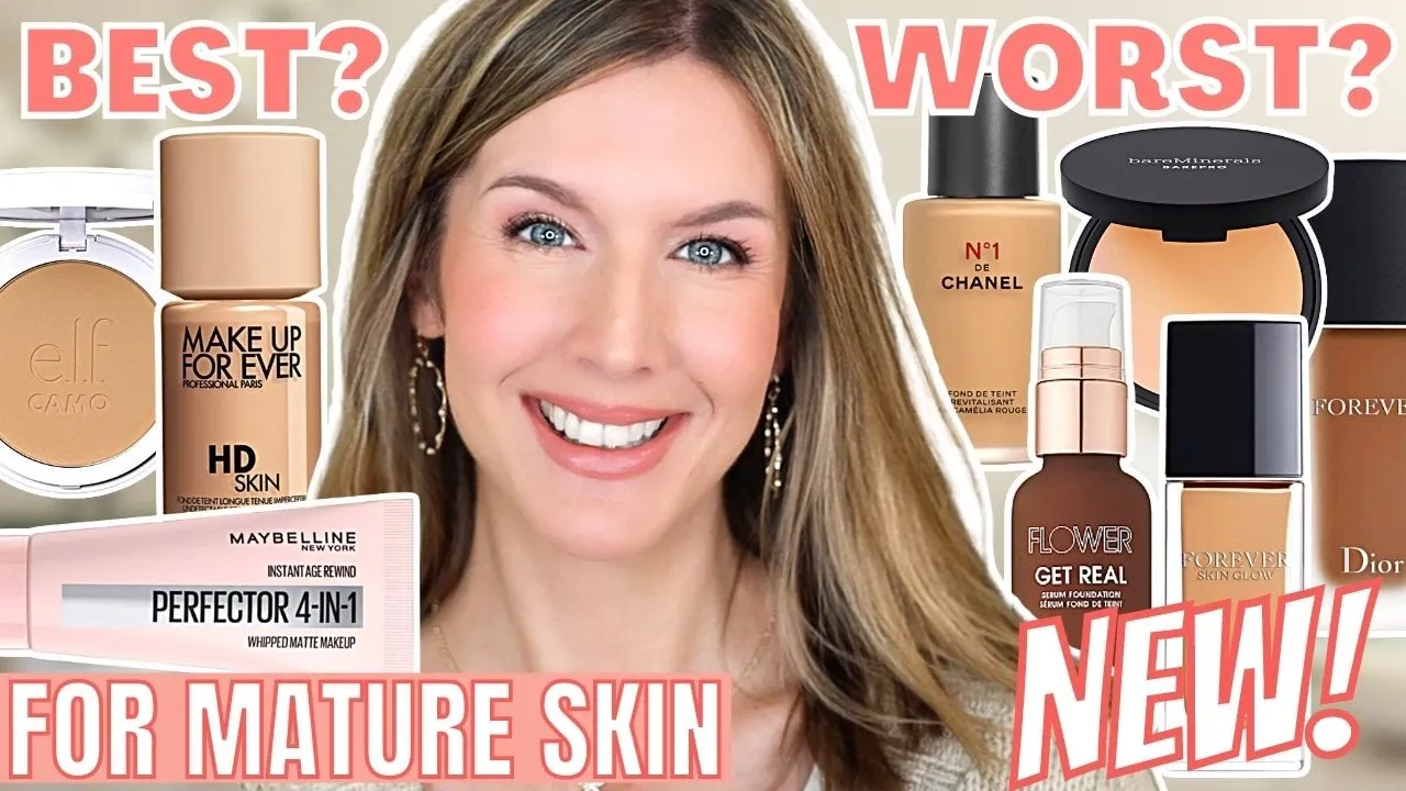 8 BEST & WORST NEW Foundations For Mature Skin 2022 | FOUNDATION ROUNDUP