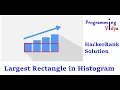 Largest Rectangle HackerRank Solution Largest Rectangle in Histogram Explained in Hindi