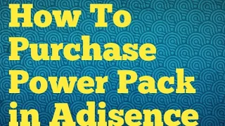 how to purchase power pack in adisence tv official