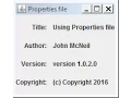Java application using a properties file