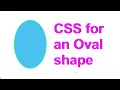 How to create an Oval Shape in HTML