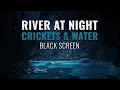 Download Lagu River at Night | 8 Hours of Soothing Crickets \u0026 Water Sounds | Black Screen