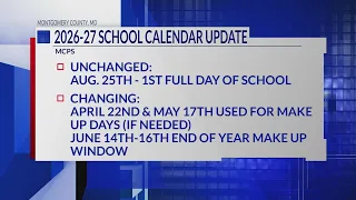 MCPS approves 2026-2027 school calendar