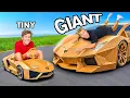 Building GIANT vs TINY Cars Challenge