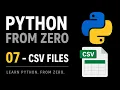 Python From Zero 07 CSV Files