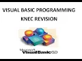 Visual Basic Programming 2024 Knec revision