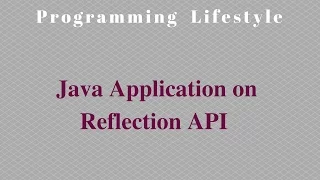 JAVA Java Application on Reflection API