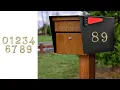 2-inch 50 mm height self-adhesive brass mailbox numbers