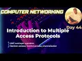 Introduction to Multiple Access Protocols Random Access Controlled Access Channelization CN