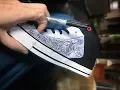Drawing scrollwork on some Converse