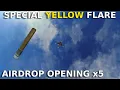 Special Yellow Flare Airdrop opening x5 Escape from Tarkov