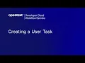 Workflow - Creating a user task