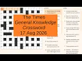 The Times weekly General Knowledge Crossword No 351