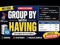 MS SQL Group By with Having Clause