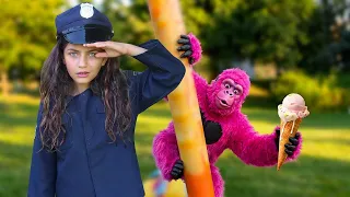 Heidi & Zidane في مطاردة القرد الوردي 🐒🍦 مغامرة مضحكة للأطفال