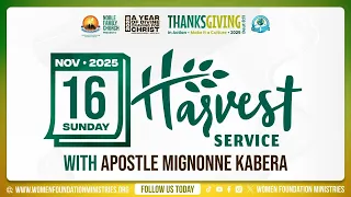 Harvest Service Thanksgiving In Action Deuteronomy 8 11 With Apostle Mignonne Kabera 