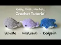 Crochet Whale Narwhal Dolphin Easy Fast No-Sew Amigurumi Tutorial
