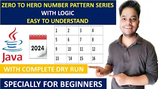 3 Number Pattern Programs in Java Programming Language in Visual Studio Code Complete Dry Run