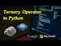 Lec-29 Ternary Operator in Python If-else One Line Full Python Programming Course