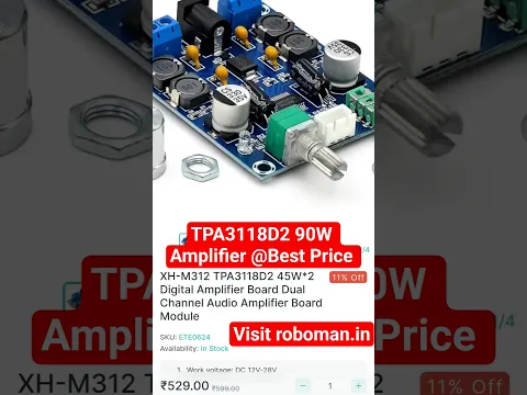 TPA3118D2 90W Amplifier at Best Price @robomanindia @easytechzones
