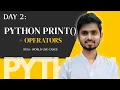 Python Basics Print Function Arithmetic Operations Real-World Examples Lesson 2 2026 2027