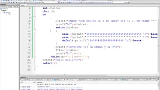 Menu Driven Program in C - Simple Program