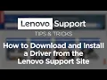 Como descargar e instalar un controlador desde la pagina de soporte Lenovo