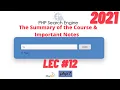 Build Search Engine using PHP and MySQL The Summary of the Course Important Notes LEC