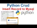 How to Insert Record into mysql database using Python GUI