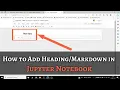 How to Add in Jupyter Notebook Sub-Headings Anaconda Prompt Titan Spy