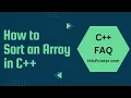 How to Sort an Array in C